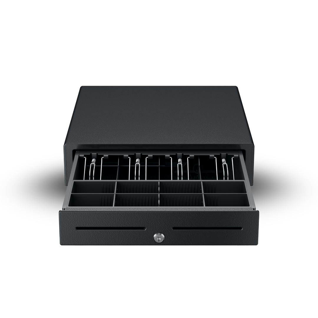 Cassetto portadenaro robusto Jassway con apertura elettronica e manuale