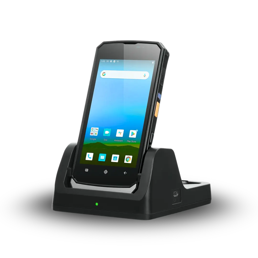 JWI-500 su dock di ricarica opzionale per ambienti industriali